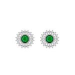 GIVA 925 Silver Zircon Emerald Sunshine Studs| Gifts for Girlfriend, Gifts for Women and Girls |With Certificate of Authenticity and 925 Stamp | 6 Month Warranty