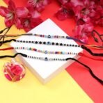 Fashion Frill Mens Designer Rakhis For Brother/Bhai/Bhabhi/Bhaiya Evil Eye Design Thread Rakhi For Brother Trendy Rakhi Rakshabandhan Special Rakhis Combo Of 4 - Fast Shipping to USA & Canada - Image 7