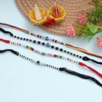Fashion Frill Mens Designer Rakhis For Brother/Bhai/Bhabhi/Bhaiya Evil Eye Design Thread Rakhi For Brother Trendy Rakhi Rakshabandhan Special Rakhis Combo Of 4 - Fast Shipping to USA & Canada - Image 5