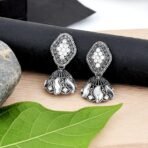 Fashion Frill Ethnic Earring For Women Silver Oxidised Small Earring For Women And Girls Pair Of 8 - Fast Shipping to USA & Canada - Image 6