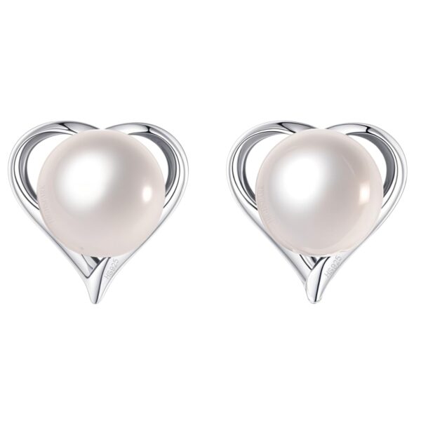 HIGHSPARK 925 Silver Stylish Pearl Earrings - Fast Shipping to USA & Canada