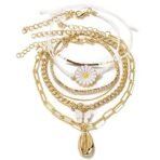 Shining Diva Fashion Set of 6 Latest Stylish Multilayer Charm Bracelet for Women and Girls (14694b) - Fast Shipping to USA & Canada - Image 2