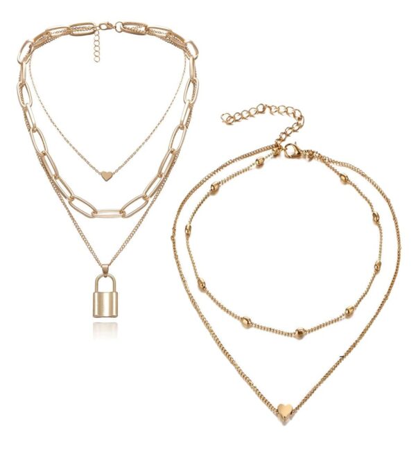 YouBella Jewellery Stylish Combo of Two Necklace Chains for Women and Girls - Fast Shipping to USA & Canada