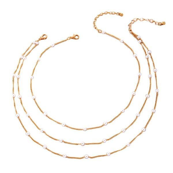 Shining Diva Fashion Set of 3 Latest Stylish Pearl Chain Necklace for Women and Girls (rrsd16560np) - Fast Shipping to USA & Canada