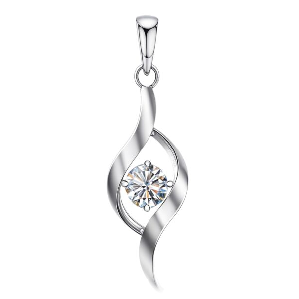 HighSpark 925 Silver Classic Dew Drop Solitaire Pendant - Fast Shipping to USA & Canada