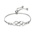 Shining Diva Fashion Endless Love Crystal Infinity Bracelet for Women CZ Diamonds Latest Stylish Adjustable Charm Tennis Bracelet for Girls - Fast Shipping to USA & Canada