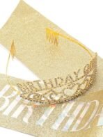 YouBella Jewellery Stylish Birthday Sash and Crown - Pack of 2 Pcs | Birthday Girl Crown | Gifts for Best Friend/Sister - Fast Shipping to USA & Canada - Image 5