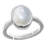 Clara Moonstone 6.5cts or 7.25ratti Stone Silver Adjustable Ring for Women - Fast Shipping to USA & Canada