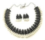 Sasitrends Oxidized German Silver Stone Studded Jewellery Pearl Necklace Set for Women and Girls - Fast Shipping to USA & Canada - Image 2