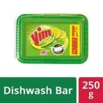 Vim Dishwash Bar Lemon Tub, With Power Of 100 Lemon, Fastest On Burnt Food Stains, Comes With A Sturdy Re-Usable Box And Free Scrubber, 250 g - Fast Shipping to USA & Canada - Image 3