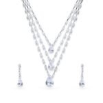 Rubans Rhodium-Plated Crystal Necklace and Earring Set -For Women and Girls ? Perfect for Weddings and Special Occasions - Fast Shipping to USA & Canada