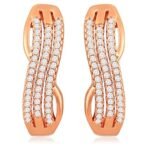 Peora Cubic Zirconia Studded Stylish Hoop Earrings Fancy Fashion Jewellery for Women & Girls - Fast Shipping to USA & Canada - Image 4