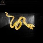 Locrccl Snake Ear Cuff Stud Earring Punk Retro Climber Ear Cuff - No Piercing Cartilage Ear Cuff Green CZ Adjustable Ear Clip Wrap Around Earring for Women Girls Men - Fast Shipping to USA & Canada - Image 5