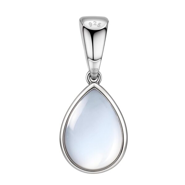 HighSpark 925 Silver Teardrop Rainbow Moonstone Pendant - Fast Shipping to USA & Canada