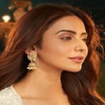 Accessher Matte Gold Plated Floral Jhumki Earrings with Pearl Drops - Fast Shipping to USA & Canada - Image 3