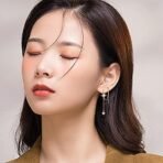 El Regalo Fancy CZ Stars Needle Threader Earrings- 2 Ways Stars Tassel Long Threader Fashionable Earrings for Girls & Women - Fast Shipping to USA & Canada - Image 5