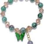 El Regalo 1 PC Butterfly Sparkly Crystal Beads Tassel Bracelet With Cute Enamel Butterfly Charms for Girls/Teens/Women - Fast Shipping to USA & Canada