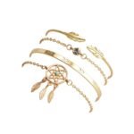 Shining Diva Fashion Latest Designs Multilayer Stylish Crystal Gold Plated Bracelet for Women and Girls - Fast Shipping to USA & Canada
