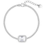 GIVA 925 Silver Opulence of White Bracelet, Adjustable | Gifts for Women and Girls | with Certificate of Authenticity and 925 Stamp | 6 Months Warranty*