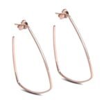 CLARA 925 Sterling Silver Olya Hoop Earring | Rose Gold Plated | Gift for Women & Girls - Fast Shipping to USA & Canada