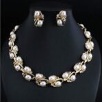 Shining Diva Latest Stylish Design Fancy Pearl Necklace Jewellery Set for Women (15225s) - Fast Shipping to USA & Canada - Image 4