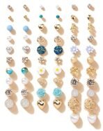 Shining Diva Fashion 30 Pairs Earrings Combo Set Latest Stylish Crystal Pearl Earrings for Women and Girls - Fast Shipping to USA & Canada - Image 2