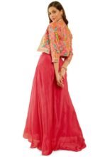 Soch Womens Fuchsia Embellished Tissue Co-ord Set - Fast Shipping to USA & Canada - Image 5