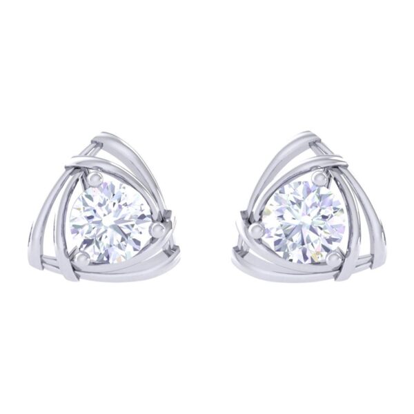 CLARA Made with Swiss Zirconia 925 Sterling Silver Platinum Plated Solitaire Earrings |Gift For Women & Girls - Fast Shipping to USA & Canada