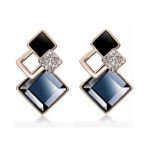 Shining Diva Fashion Copper Italian Designer Collection Drop Earrings for Women (Blue)(rrsd9690er) - Fast Shipping to USA & Canada - Image 3
