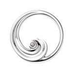 HighSpark 925 Sterling Silver Ocean Wave Pendant - Fast Shipping to USA & Canada