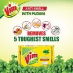 Vim Dishwash Anti Smell Bar, Pudina, Removes Tough Food Smells From Utensils 250 g (VICQ1R2) - Fast Shipping to USA & Canada - Image 7