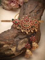 Shining Diva Fashion Latest Stylish Design Fancy Choker Traditional Necklace Jewellery Set for Women - Fast Shipping to USA & Canada - Image 4