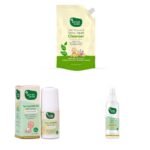 Mother Sparsh Natural Baby Liquid Cleanser Refill Pack (500ml) & Tummy Roll On For Baby, Colic Relief- 40ml & Natural Insect Repellent Spray For Babies - 100ml - Fast Shipping to USA & Canada