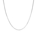Clara Anti-Tarnish 92.5 Sterling Silver Box Chain Necklace in 16 18 24 inches | Gift for Women & Girls - Fast Shipping to USA & Canada