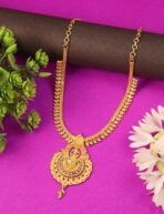 CUTE GOLD One Gram Micro Gold Plated & Copper Traditional Designer Jewellery Stone Necklace for Women and Girls (NEC-8043) - Fast Shipping to USA & Canada - Image 3
