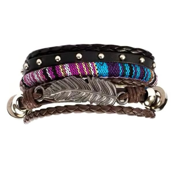 Fashion Frill Stylish Bracelet For Men Brown Multistrand Chain Hand Kada Jewllery For Boys Birthday Gift for Husband & Boyfriend - Fast Shipping to USA & Canada