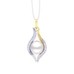 Clara 92.5 Sterling Silver Real Pearl Pendant with Chain | Gift for Women and Girls - Fast Shipping to USA & Canada