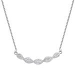 GIVA 925 Silver Rose Gold 18k Gold Plated Zircon Stoned Necklace | Gifts for Women & Girls