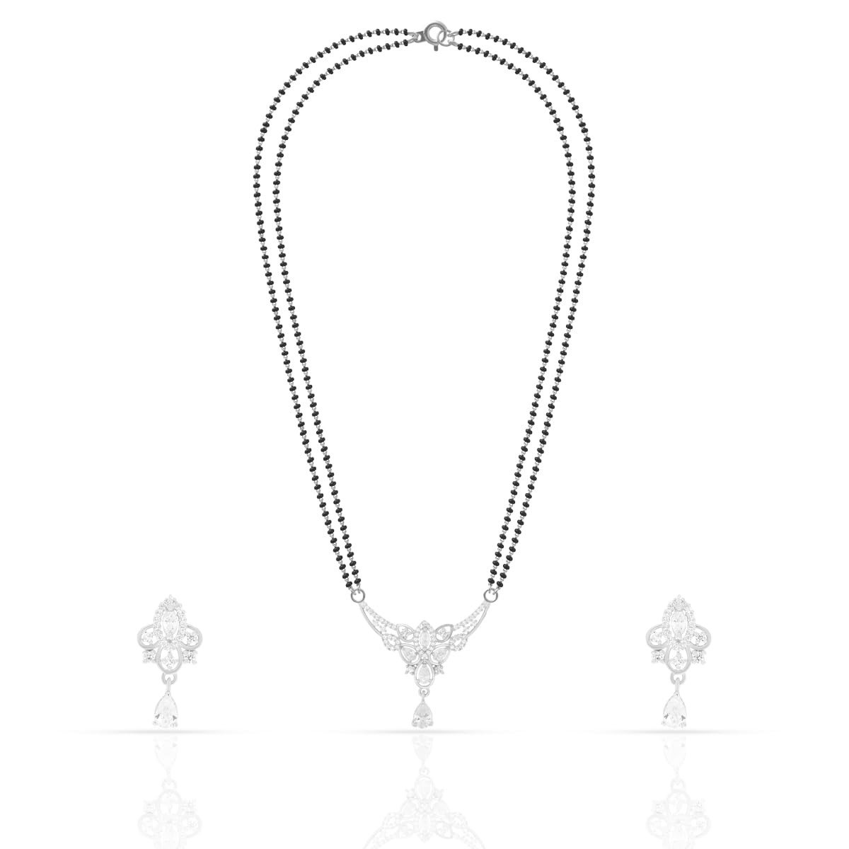 51NQCx8qpL.jpg ANAYRA Pure Silver Mangalsutra Set for Women | 925 Jewellery Daily Wear Design-5 - Fast Shipping to USA & Canada - Image 1