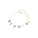 Swarovski Women's Symbolica Choker, Moon, Infinity, Clover, Evil Eye And Horseshoe, Blue, Gold-Tone Plated - Fast Shipping to USA & Canada