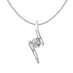 HighSpark 925 Silver Luminous Solitaire Pendant & Chain - Fast Shipping to USA & Canada