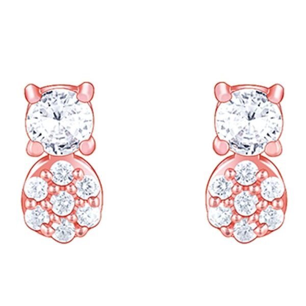 GIVA 925 Silver Rose Gold Zirconia Elegance Earrings| studs to Gift Women & Girls | With Certificate of Authenticity and 925 Stamp | 6 Months Warranty*