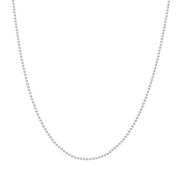 Clara Anti-Tarnish 92.5 Sterling Silver Ball Chain Necklace in 16 18 24 inches | Gift for Women & Girls - Fast Shipping to USA & Canada