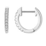 HIGHSPARK 925 Silver Solitaire Hoop Earrings - Fast Shipping to USA & Canada