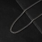 Peora Silver Plated Stainless Steel Fancy Cuban Chain Stylish Fashion Jewellery Gift for Men - Fast Shipping to USA & Canada - Image 4