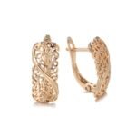 Shining Diva Fashion 18k Rose Gold Plated Latest Stylish Copper Zircon Earrings for Women and Girls (14470er) - Fast Shipping to USA & Canada