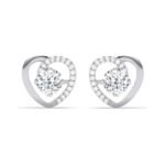 Clara 925 Sterling Silver Zola Heart Pendant Earrings Chain Necklace Jewellery Set | Platinum Plated, Swiss Zirconia |Gift for Women and Girls - Fast Shipping to USA & Canada