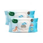 Mother Sparsh 98% Water Based Baby Wipes I Plant made Baby Wet Wipes I 80 Pcs wipes with lid, Pack of 2 - Fast Shipping to USA & Canada