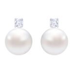 Clara 92.5 Sterling Silver Swiss Zirconia Classic Pearl Earrings | Gift for Women and Girls - Fast Shipping to USA & Canada