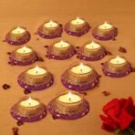 AccessHer Diwali Diya Tealight Candle Holder/Diwali Home Decoration/Diwali Gift/Colorful Indian Decoration for Festivals Set of 12 - Fast Shipping to USA & Canada - Image 5